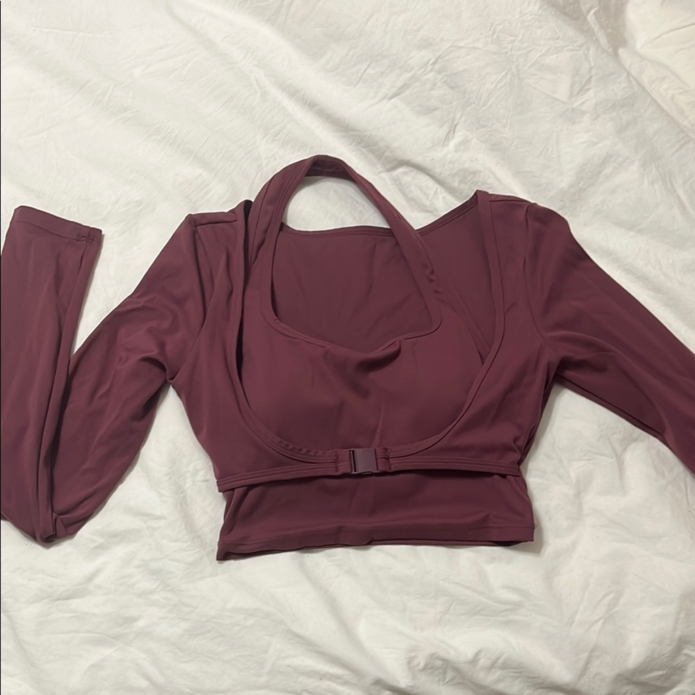 Halara Long Sleeve Top Sports Bra (Padded)